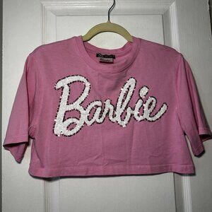 Barbie x Zara sequin cropped tee size S